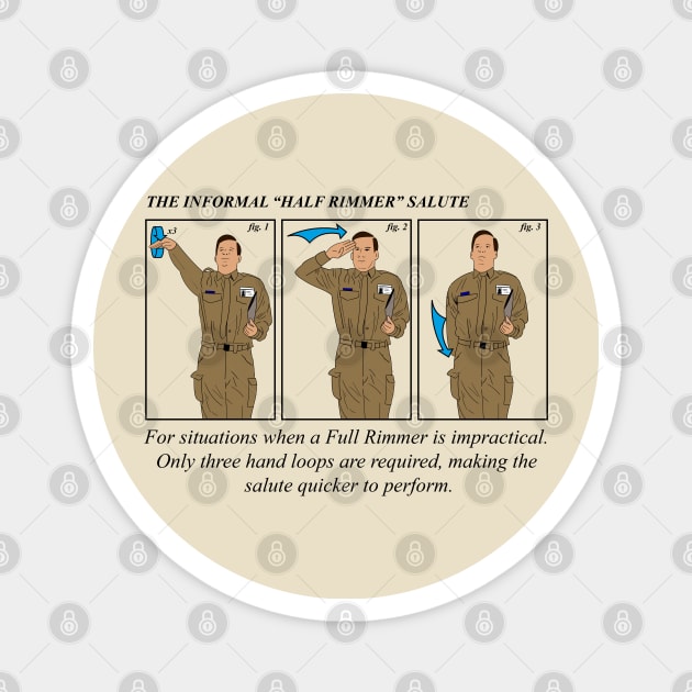 Arnold Rimmer Half Rimmer Salute Magnet by Meta Cortex